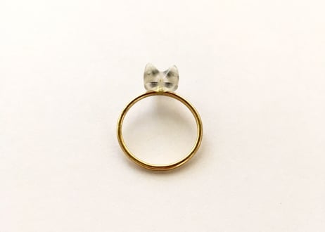 Sample sale/ Kitty Catty Ring / Crystal/ Black rough Diamond