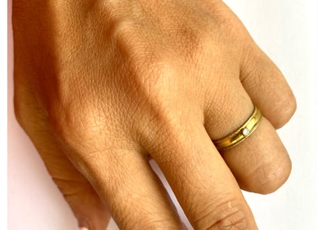 Simple gold rusty ring