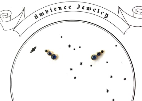 Cabochon drops / Blue sapphire