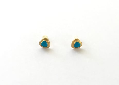 Open your heart Pierce / dark blue Tourqouise