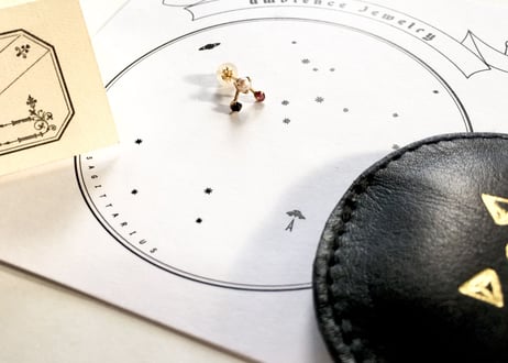Zodiac 3 stones pierce