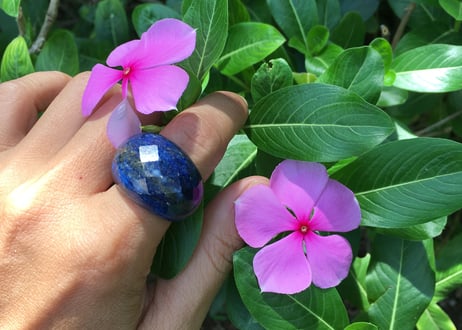 Hand cut One of a kind Ring / Lapis Lazulih