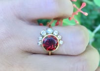 Planet and crescent moon Ring