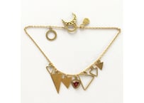 Triangle Bracelate / Garnet