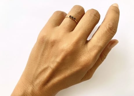 Black is beautiful / Rough Black Diamond Ring