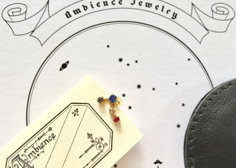 Zodiac 4stones pierce