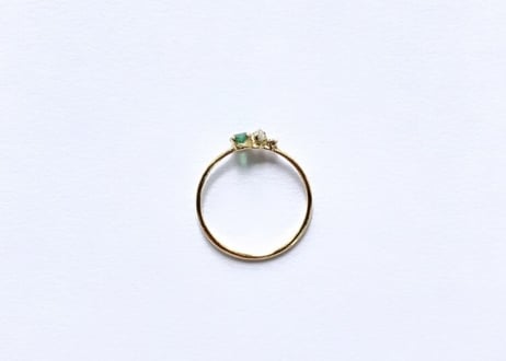 Emerald stardust Ring