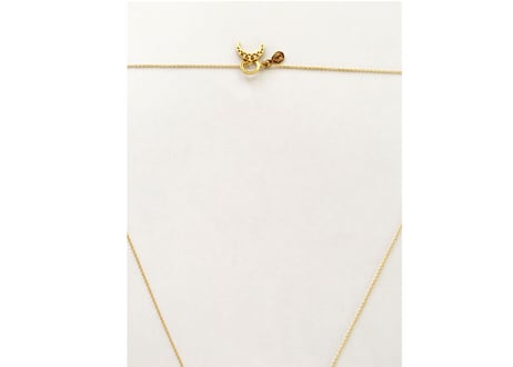 Tear moon necklace / Crystal , Pearl, whitezircon