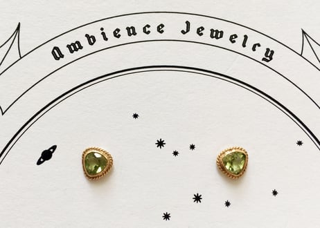 Peridot studs pierce