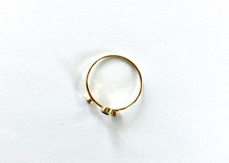 Spacecraft Ring  / Ruby, blue sapphire, Diamond