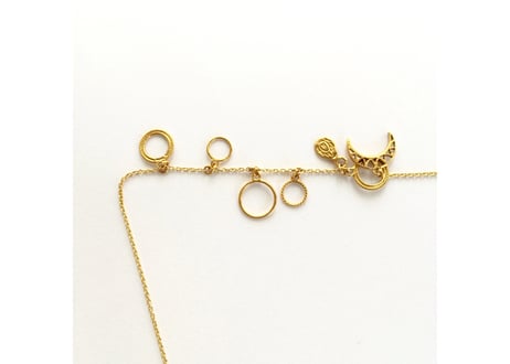 Red coral gold necklace