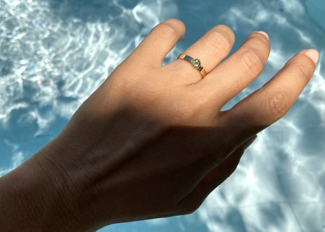 1stone ring / Thick