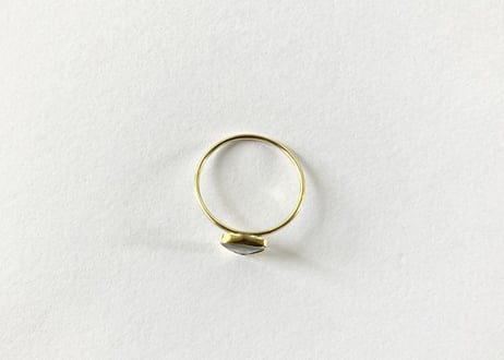 Triangle slice diamond Ring