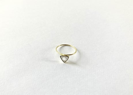 Triangle slice diamond Ring