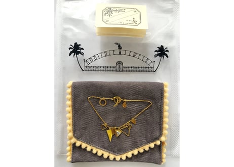 Triangle Bracelate / white zircon