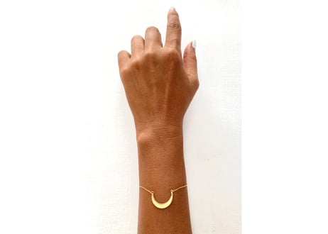 Moon bracelet/ just gold