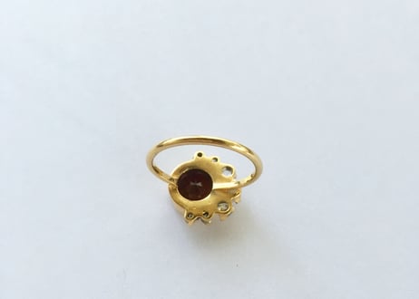 Planet and crescent moon Ring