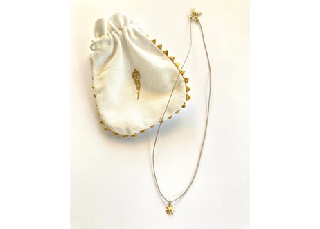 Urban glow code necklace Silver / Star and moon charm