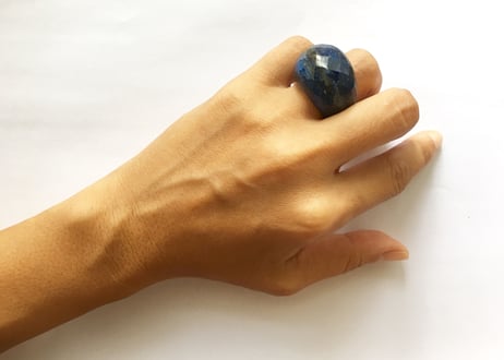 Hand cut One of a kind Ring / Lapis Lazulih