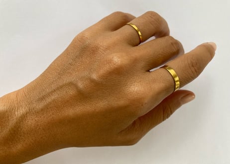 Stacking gold ring / Thin &Thick