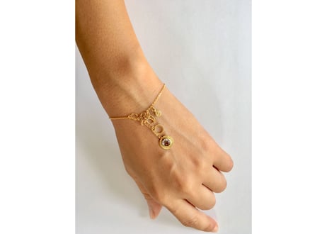 Saturn 1stone bracelate/ clear moonstone
