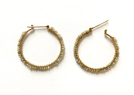 Rough Diamonds hoop L