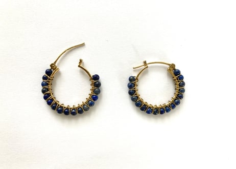 Hoppy hoop earring / Lapis Lazulih