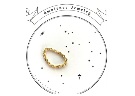 Golden Rope chain Ring