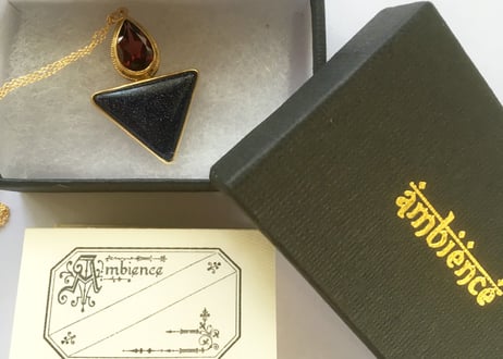 Triangle and tear drop pendant