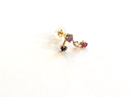 Zodiac 4stones pierce