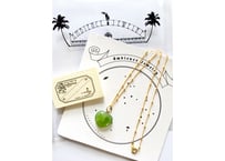 Heart necklace / Green Aventuline