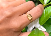 Citrine square Ring