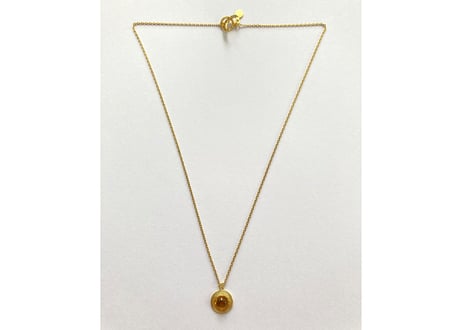 One Kind 1stone sun moon necklace / Yellow tourmaline