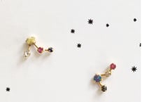 Zodiac 4stones pierce