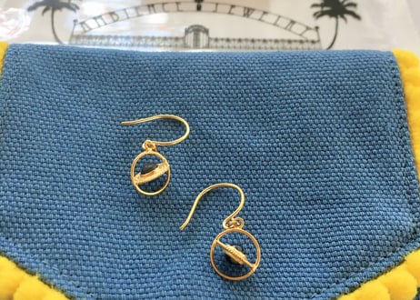Saturn hook pierce / Lapis lazulih