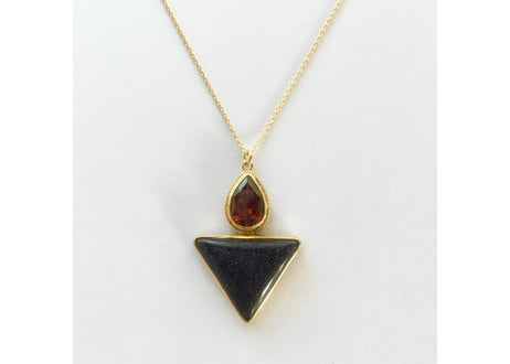 Triangle and tear drop pendant
