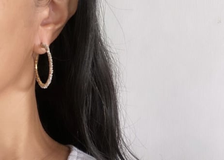 Rough Diamonds hoop L