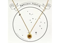 One Kind 1stone sun moon necklace / Yellow tourmaline