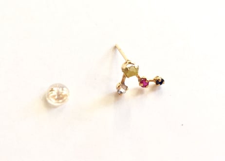 Zodiac 4stones pierce