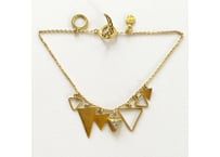 Triangle Bracelate / white zircon