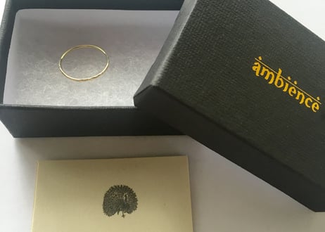 Hand engrave thin18ct Ring / open order for your size