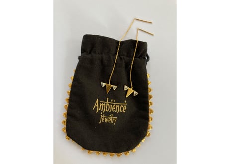 Swinging Triangle pierced earring