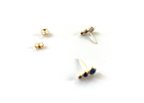 Cabochon drops / Blue sapphire
