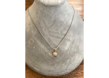 Urban glow code necklace Silver / Star and moon charm