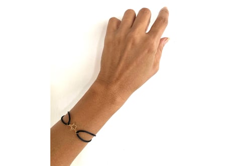 Midnight glow code bracelate / star and moon charm