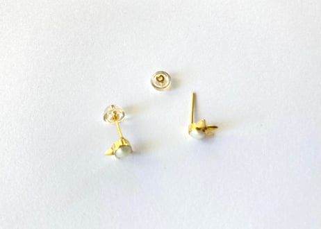 Star shine pierced earring/ pearl