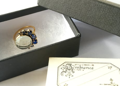 Crescent and full moon Ring