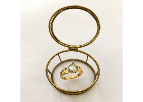 Eclipse Ring / Rainbow Moonstone
