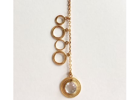 Saturn 1stone bracelate/ clear moonstone