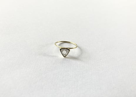 Triangle slice diamond Ring